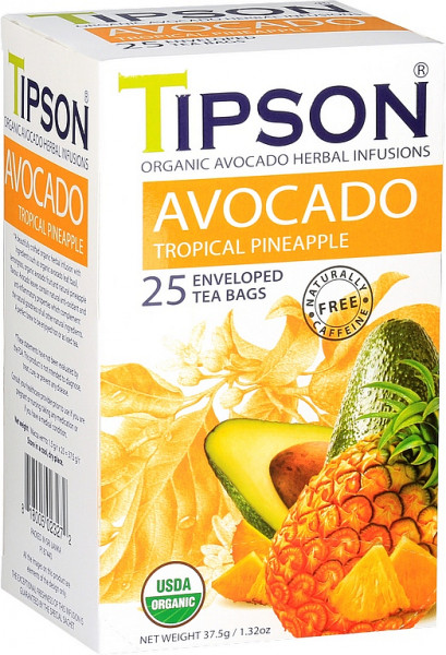 Tipson Tea BIO Avocado Tropical Ananas Hülle 25x1,5g
