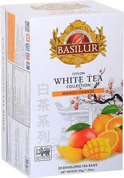 BASILUR Weißer Tee Mango Orange Wrap 20x1,5g