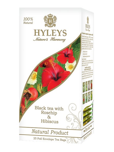 HYLEYS Nature's Harmony Schwarze Hagebutte & Hibiskus 25x1,5g