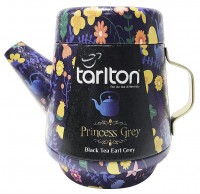 TARLTON Teekanne Prinzessin Grau Schwarz Tee Dose 100g TARLTON Teekanne Prinzessin Grau Schwarz Tee Dose 100g