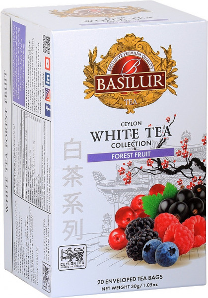 BASILUR Weißer Tee Waldfruchtverpackung 20x1,5g