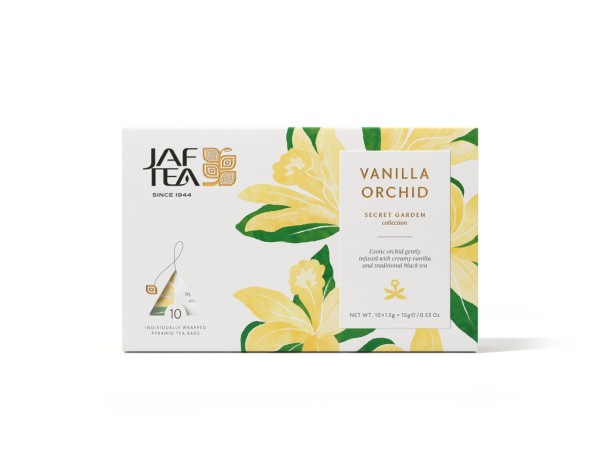 JAFTEA Secret Garden Vanille Orchidee Pyramidenbeutel 10x1,5g