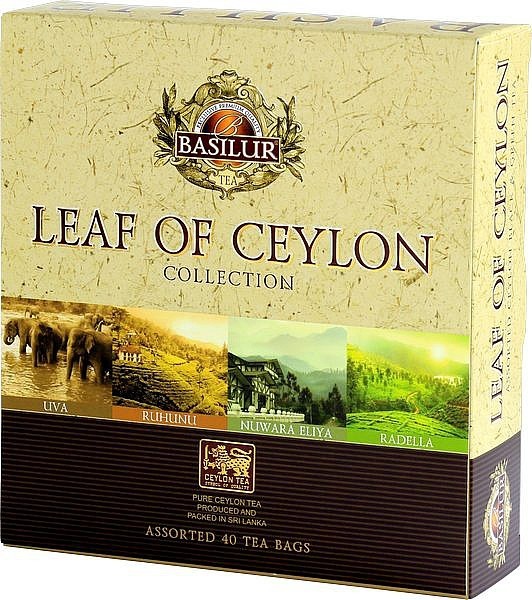 BASILUR Leaf of Ceylon Sortierter Deckel mit 40 Gastro-Beuteln