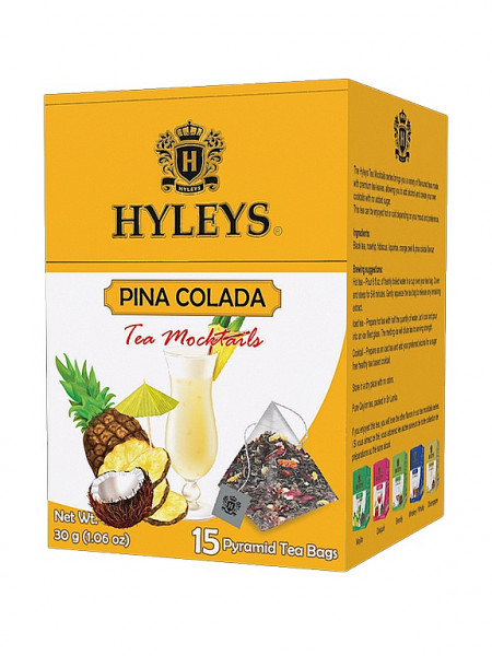 HYLEYS Tee Mocktails Black Pina Colada Pyramid 15x2g