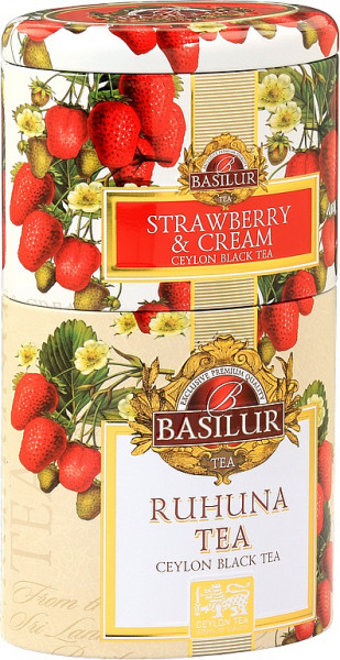 BASILUR- 2in1 Erdbeere & Ruhunu Dose 30g & 70g