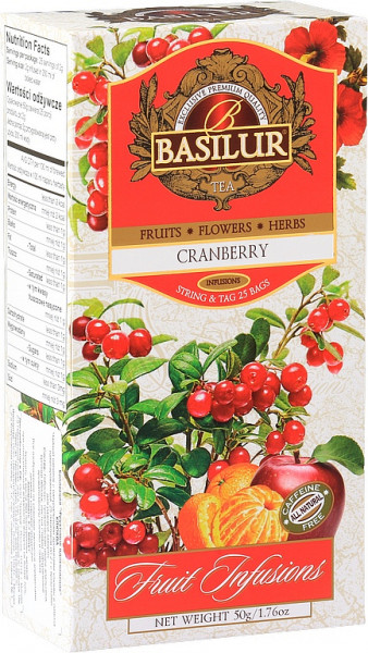 Basilur Tea Fruit Cranberry hat 25x2g 50g