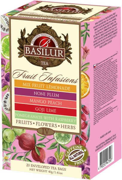 BASILUR Früchtetees sortiert Vol. IV. Hülle mit 20 Gastrobeuteln