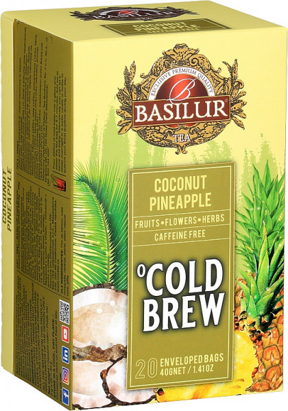 Basilur Tea Cold Brew Kokosnuss Ananas Abdeckung 20x2g