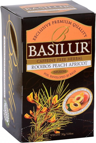 Basilur Tea Infusions – Rooibos Peach Apricot (20 Beutel)