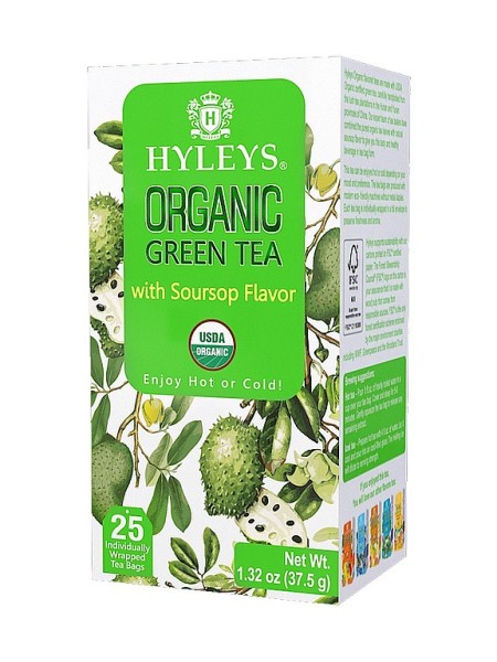 HYLEYS BIO Green Soursop Gastro-Teebeutel 25x1,5g