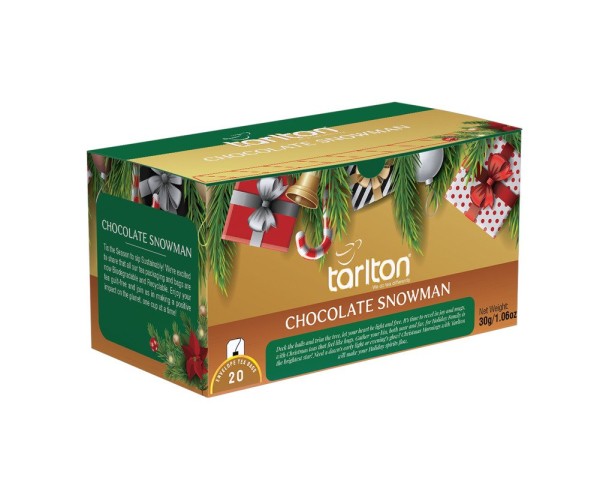 TARLTON Weihnachtsschokolade Schneemann Hülle 20x1,5g