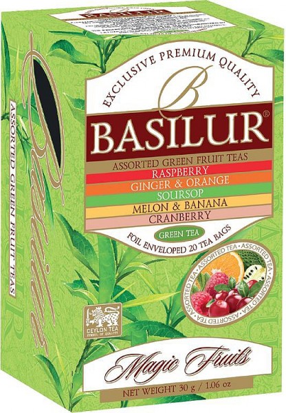 Basilur Tea Magic Fruits – Assorted Green Fruit Teas (20 Beutel)