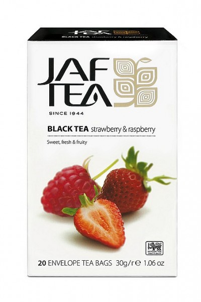 Jaf Tea Strawberry & Raspberry schwarzer Tee 20 Folienbeutel x 1,5g