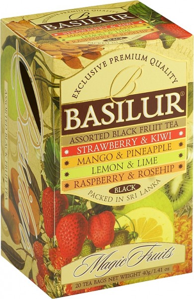 Basilur Tea Magic Fruits – Assorted Bleck Fruit Tea (20 Beutel)