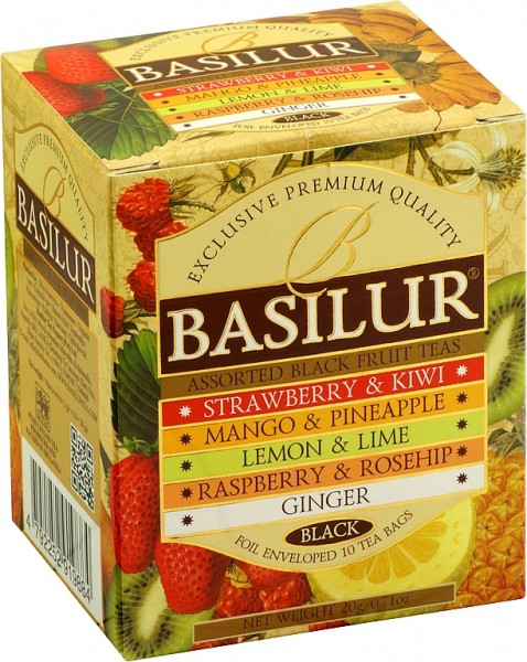 Basilur Tea Assorted Black Fruit Teas (10 Beutel)