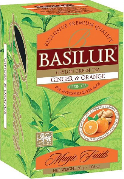 Basilur Tea Magic Fruits – Ginger & Orange (20 Beutel)