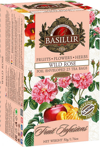 Basilur Tea Fruit Wildrose Hülle 25x2g