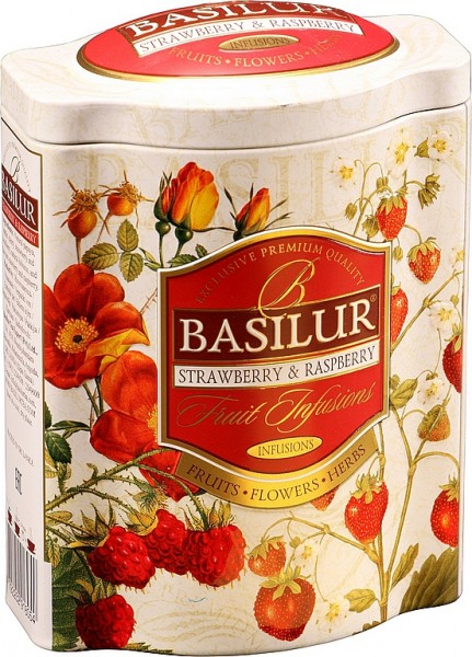 Basilur Tea Fruit Infusions Strawberry & Raspberry (Blechdose)