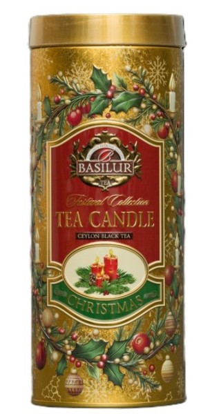 BASILUR Festival Kerze Gold Edition Dose 75g + Teekerze 11g