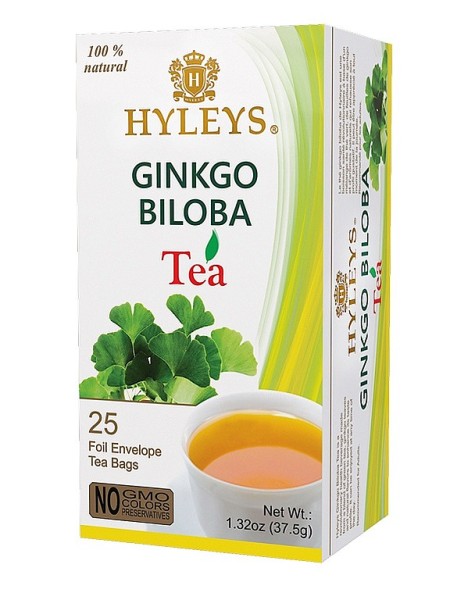 HYLEYS Herbal Ginkgo Biloba Gastro Teebeutel 25x1,5g