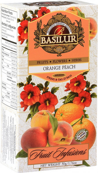 BASILUR Fruit Orange Peach 25x2g Beutel