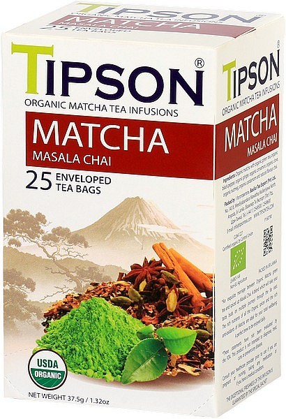 TIPSON BIO Matcha Masala Chai Hülle 25x1,5g