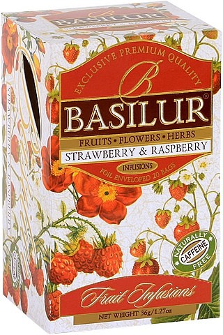 Basilur Tea Fruit Infusions Strawberry & Raspberry (20 Beutel)