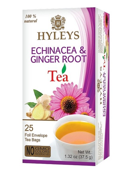 HYLEYS Grün Echinacea & Ingwer Wurzelabdeckung 25x1,5g