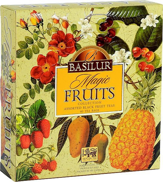 Basilur Tea Magic Fruits Assorted Black Tea Collection (40 Beutel)