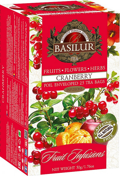 Basilur Tea Fruit Cranberry Hülle 25x2g