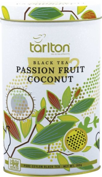 TARLTON Schwarzer Tee mit Passionsfrucht und Kokosnuss Dose 100g