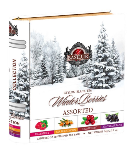 BASILUR Winterbeeren Buch Sortierdose 32x2g