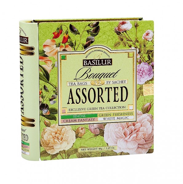 Basilur Tea Bouquet – Assorted Exclusive Green Tea Collection (32 Beutel)