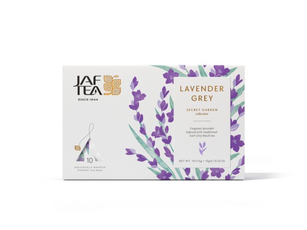 JAFTEA Secret Garden Lavendelgrau Pyramidenbeutel 10x1,5g