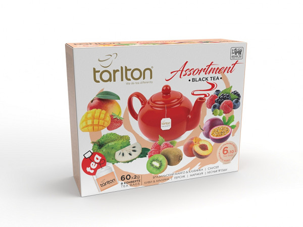 Tarlton Tea schwarzer Tee Assorti mit 60 Beutel x 2g. 120g.