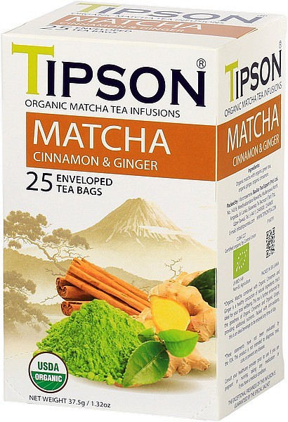 Tipson Tea Matcha Cinnamon & Ginger (25 Beutel)