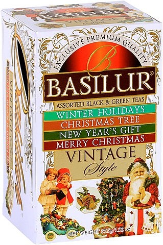 Basilur Tea Vintage Style Assorted Black & Green Teas (Karton)